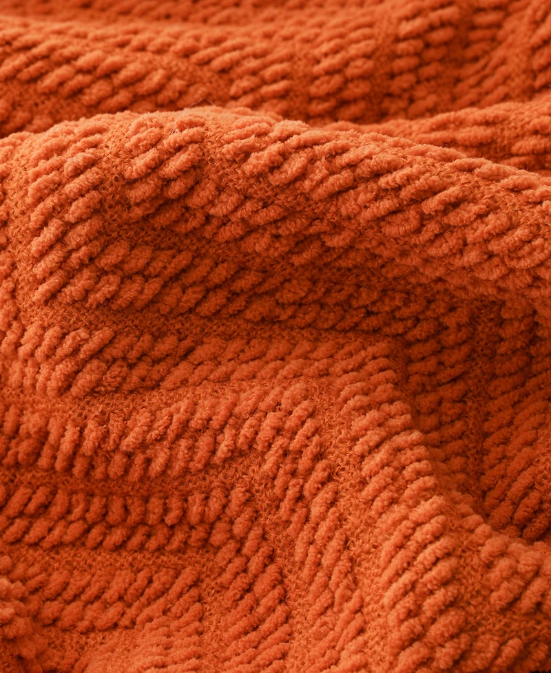 Battilo Classic Textured Woven Micro Chenille Throw, 50" x 60"