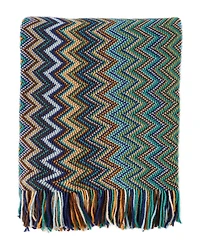 Battilo Lifestyle Colorful Chevron Bohemian Knit Throw, 51" x 80"
