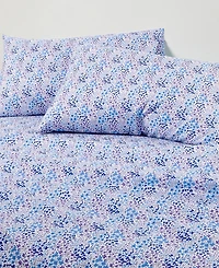 Sunham Microfiber Easy Care Printed 4-Pc. Sheet Set, California King