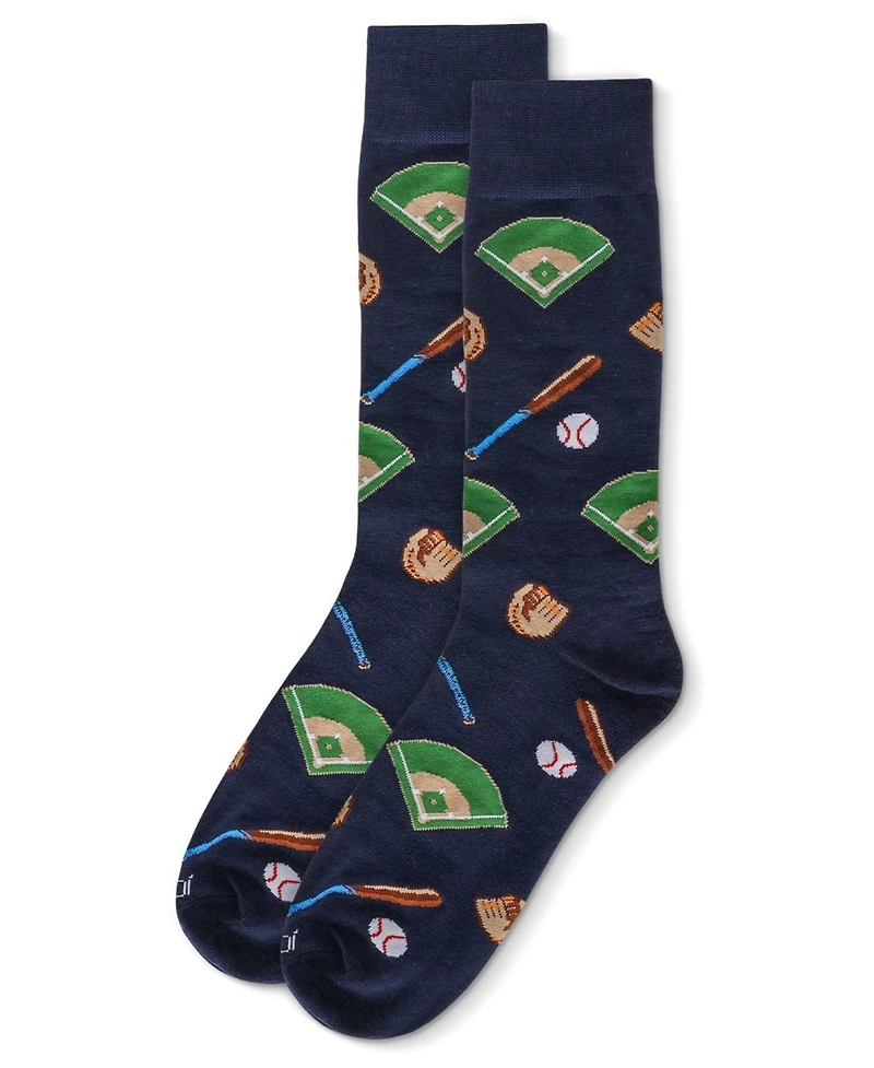 MeMoi Men's Sports Novelty Crew Socks