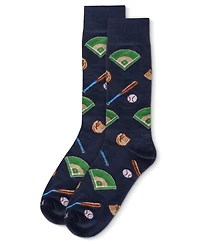 MeMoi Men's Sports Novelty Crew Socks