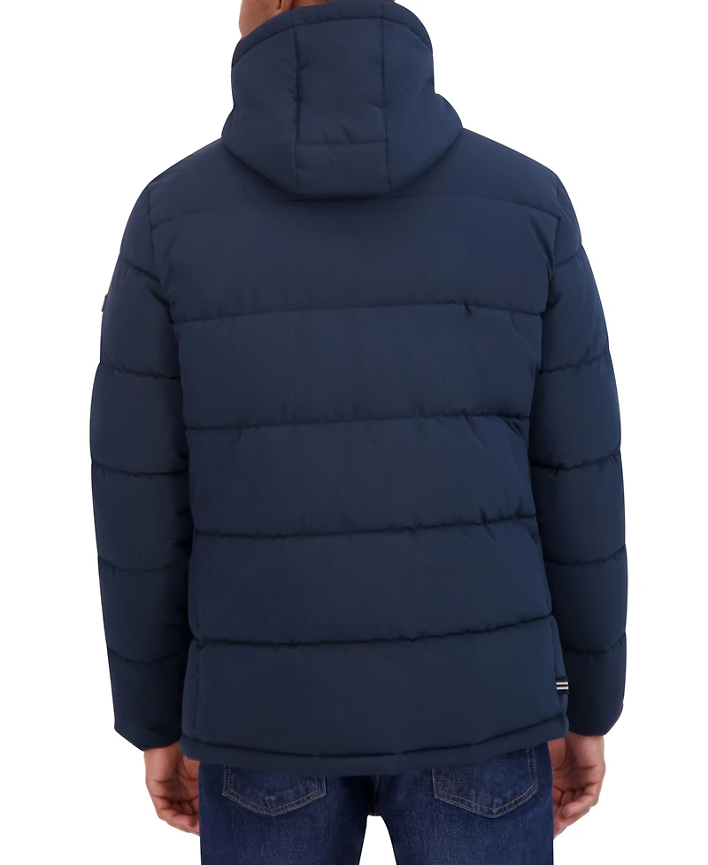 Nautica Men's Quilted Hooded Puffer Jacket