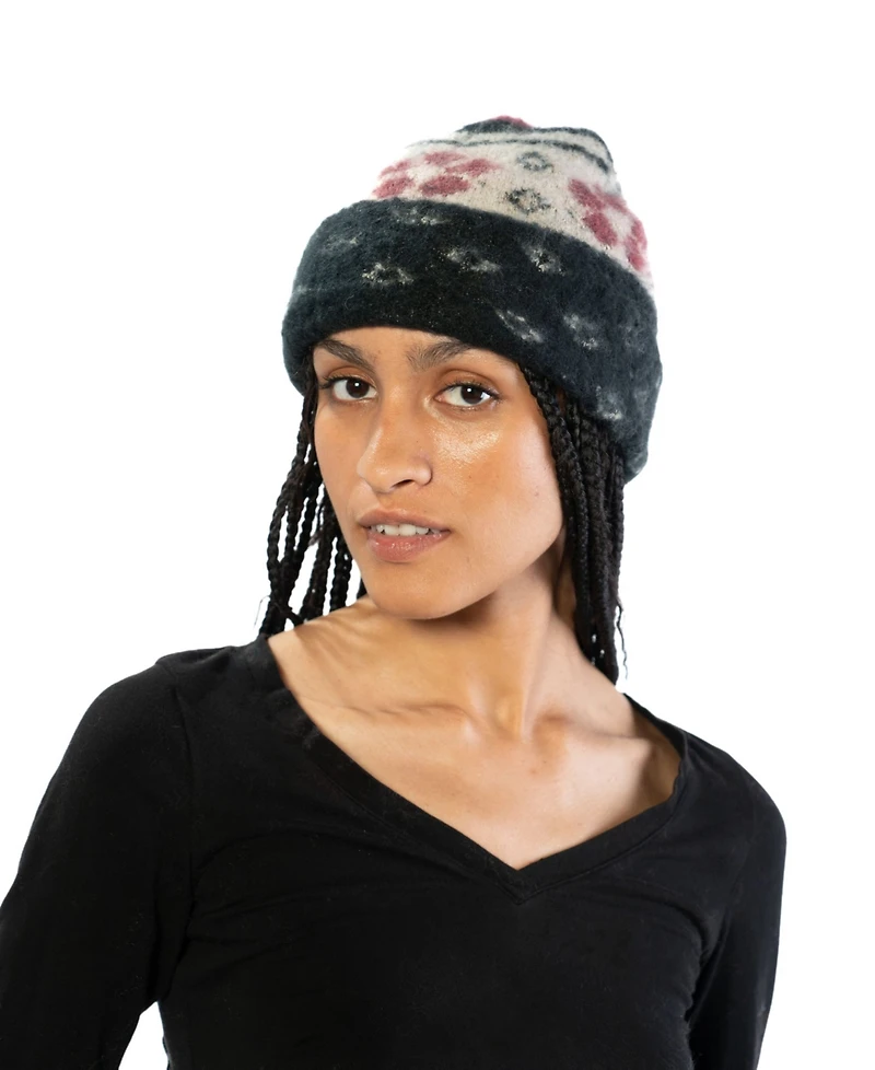 Marcus Adler Flower Cuff Beanie