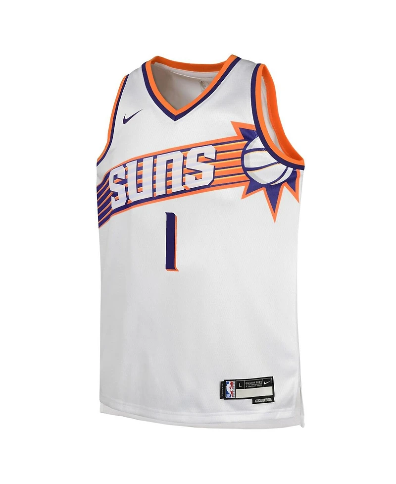 Big Boys Nike Devin Booker White Phoenix Suns Swingman Jersey - Association