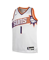 Big Boys Nike Devin Booker White Phoenix Suns Swingman Jersey - Association