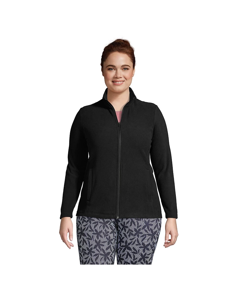 Lands' End Women's Plus Anyweather Fleece Full Zip Jacket