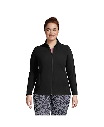 Lands' End Women's Plus Anyweather Fleece Full Zip Jacket