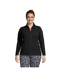 Lands' End Women's Plus Anyweather Fleece Full Zip Jacket