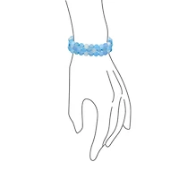 Bling Jewelry Stackable Set Of 3 Natural Stone Round Bead 8MM Multi Strand Stretch Bracelet