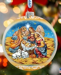 Designocracy Regal Nativity Lg Holiday Mercury Glass Collectible Ornaments G. DeBrekht