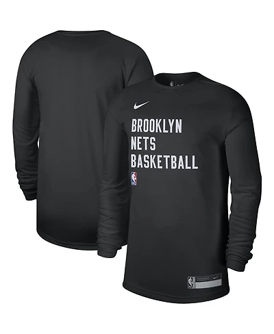 Men's and Women's Nike Black Brooklyn Nets 2023/24 Legend On-Court Practice Long Sleeve T-shirt