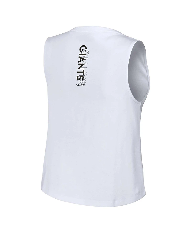 Women's Wear by Erin Andrews White San Francisco Giants Lace-Up Tank Top