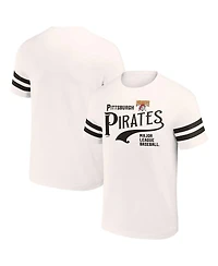 Men's Darius Rucker Collection by Fanatics Cream Pittsburgh Pirates Yarn Dye Vintage-Like T-shirt