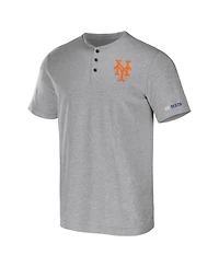 Men's Darius Rucker Collection by Fanatics Heather Gray New York Mets Henley T-shirt