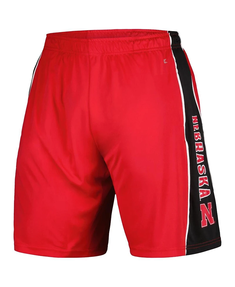 Men's Colosseum Scarlet Nebraska Huskers Panel Shorts