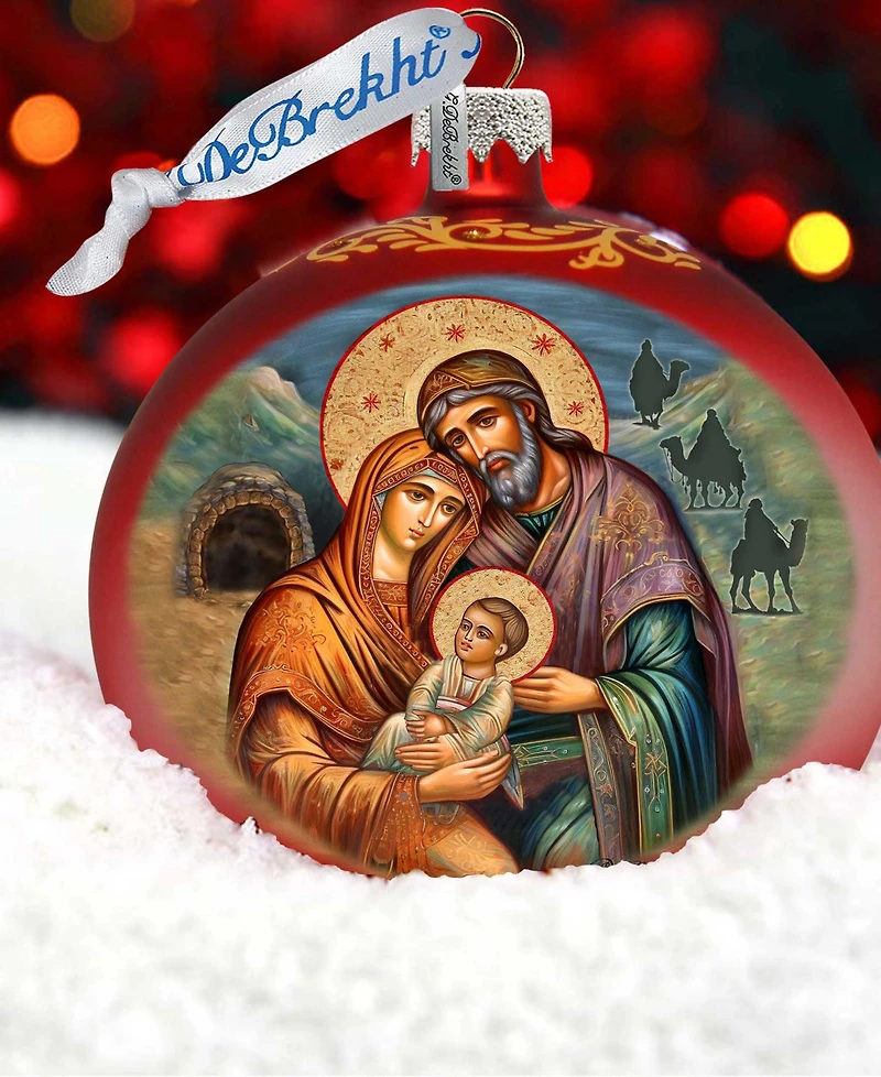 Designocracy The Nativity of our Lord Ball Holiday Mercury Glass Ornaments G. DeBrekht
