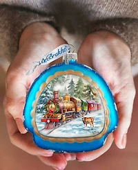 Designocracy Polar Express Rainbow Christmas Mercury Glass Ornaments G. DeBrekht
