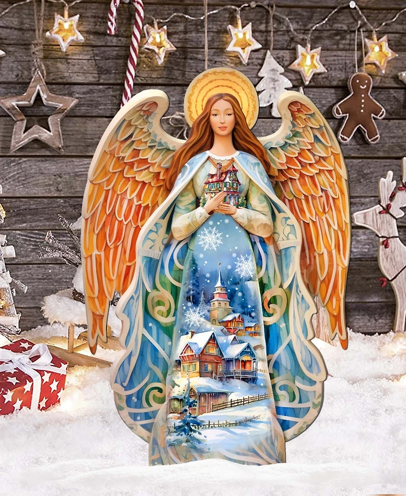 Designocracy Blessing Home Angel 32" Christmas Outdoor Garden Decor G. DeBrekht