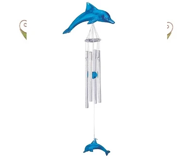 16" Long Dolphin Acrylic Wind Chime Marine Life