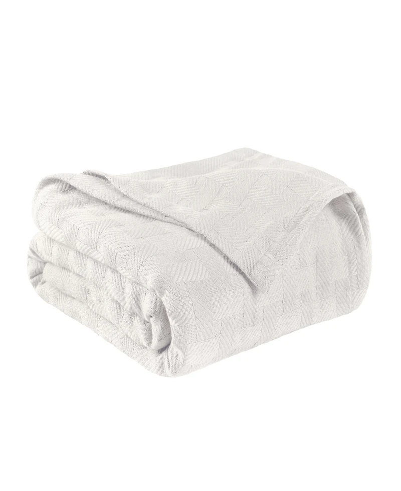 Superior Basket Weave All Season Cotton Blanket, King