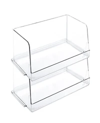 Smart Design Set of 2 Stackable Household Bin, 7" x 12.5"