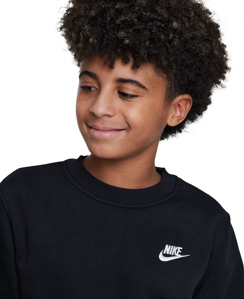 Nike Big Kids Sportswear Club Fleece Classic-Fit Sweatshirt