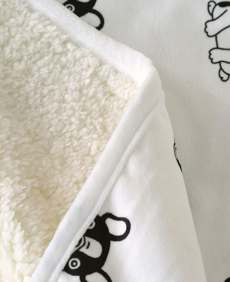 Happycare Textiles Advanced Water Resistant Pets Print Comfort Throw