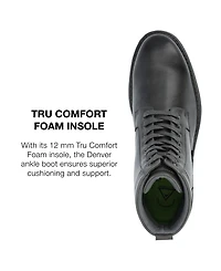 Vance Co. Men's Denver Tru Comfort Foam Plain Toe Lace-Up Ankle Boots