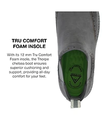 Vance Co. Men's Thorpe Tru Comfort Foam Wingtip Slip-On Chelsea Boots