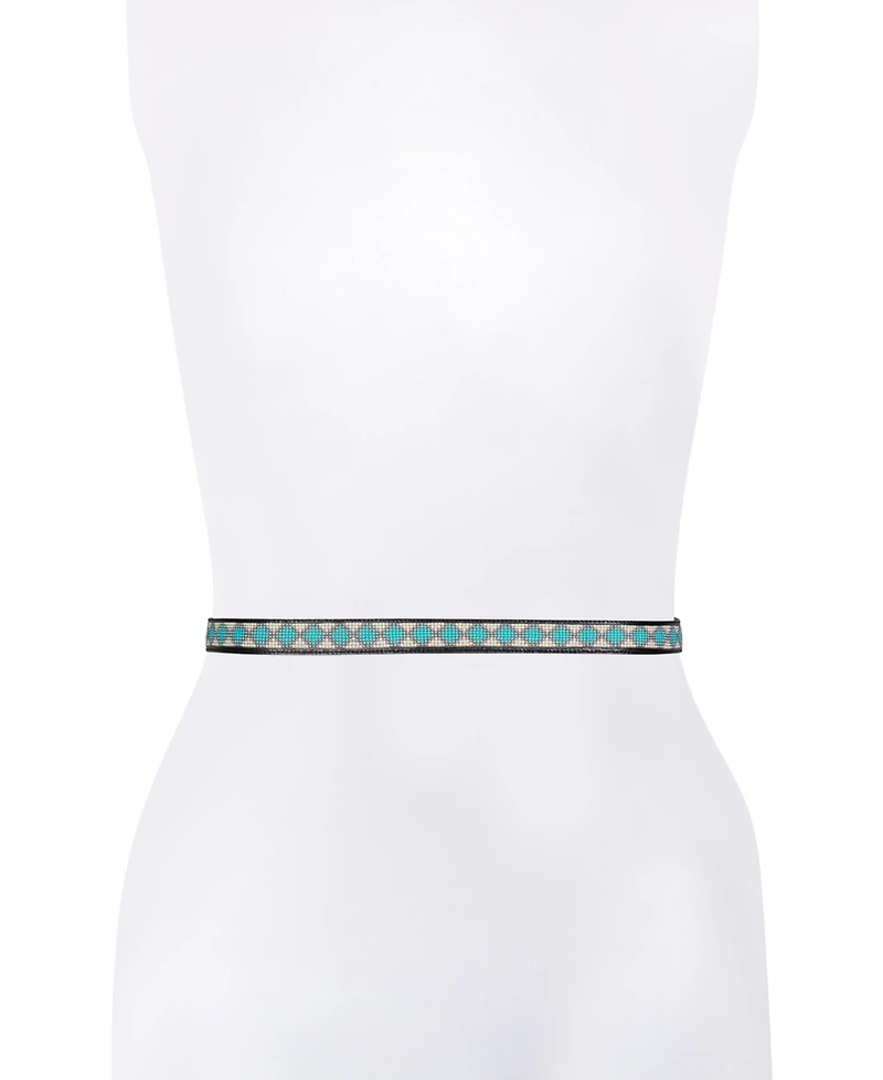 Frye Women's 20mm Beaded Leather Belt