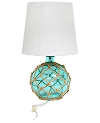 Lalia Home Maritime 14.75" Colored Glass Rope Table Lamp