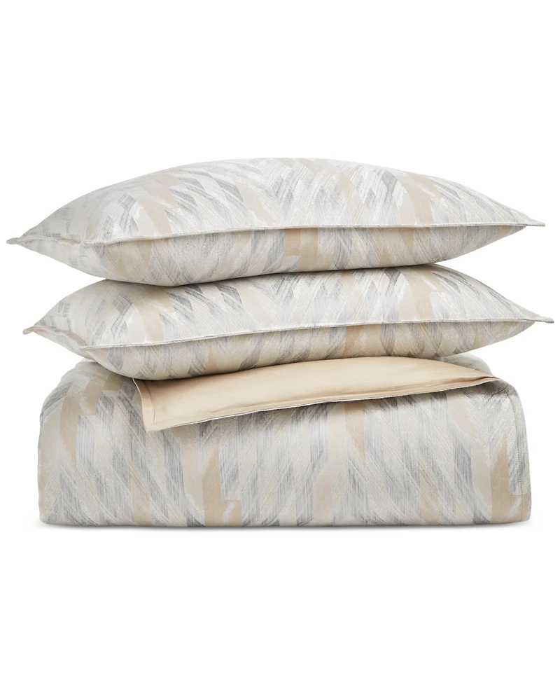 Hotel Collection Textured Chevron 3-Pc. Duvet Cover Set, King, Exclusively at Macy's