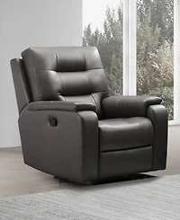 Abbyson Living Waylen 36.3" Top-Grain Leather Manual Recliner