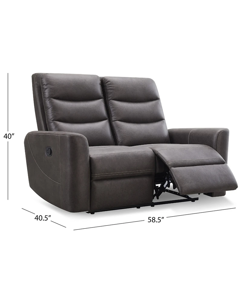 Bentley 58.5" Polyester Manual Reclining Loveseat