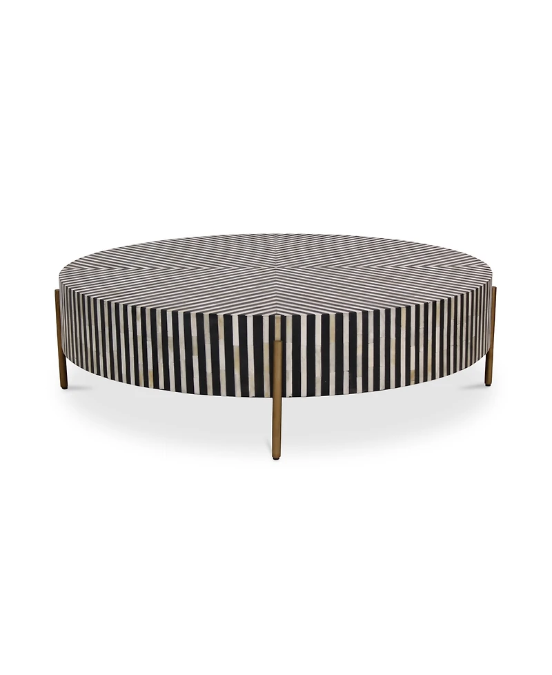 Chameau 48" Iron Round Coffee Table Large