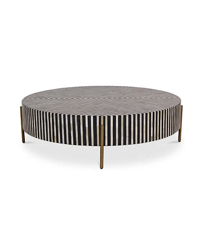Chameau 48" Iron Round Coffee Table Large