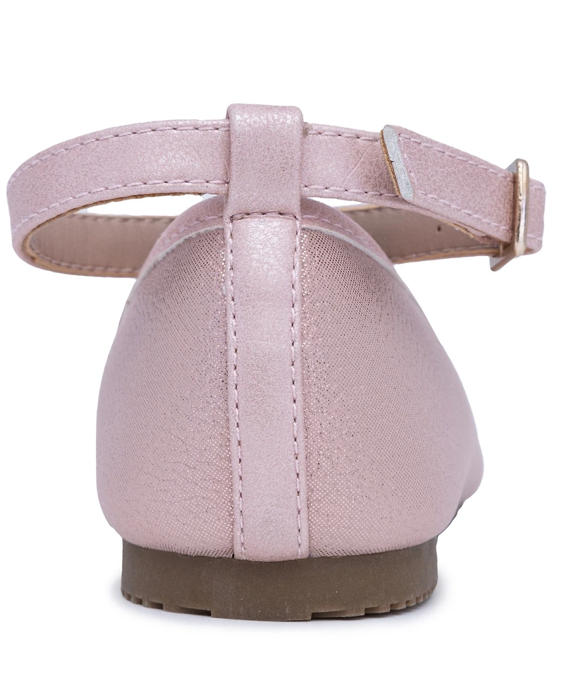 Sugar Little Girls Lanna Round Toe Ankle Strap Flats