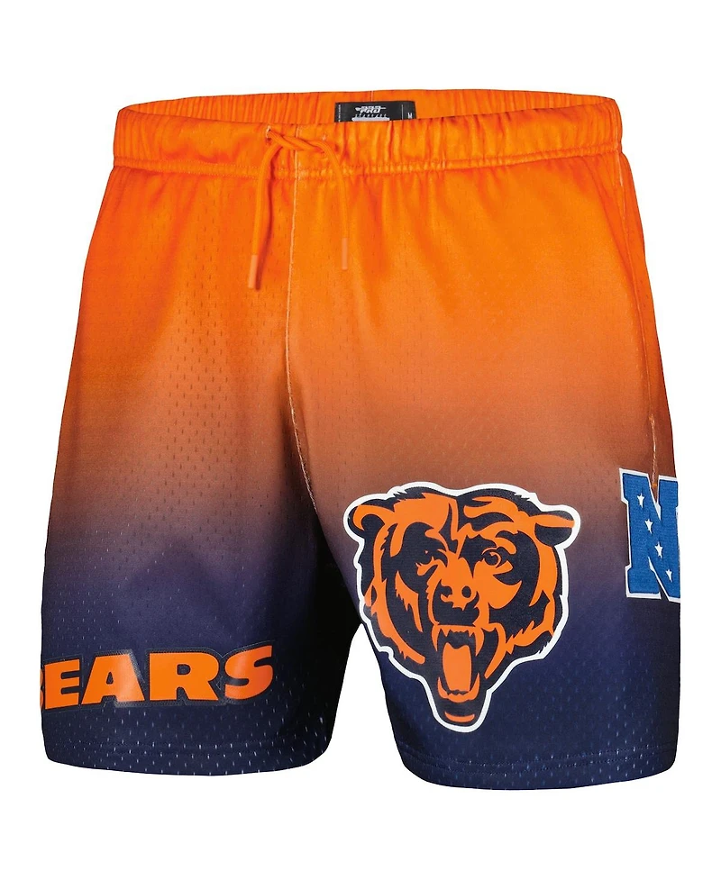 Men's Pro Standard Navy, Orange Chicago Bears Ombre Mesh Shorts