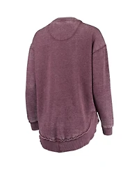Women's Pressbox Maroon Virginia Tech Hokies Vintage-Like Wash Pullover Sweatshirt