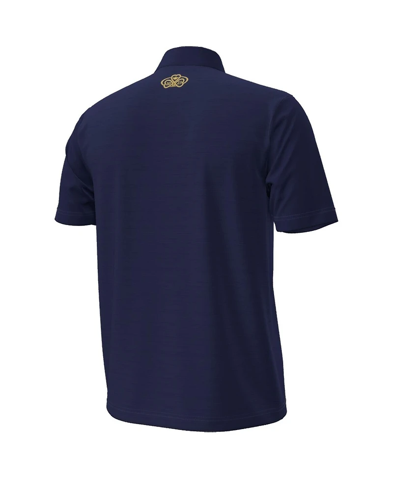 Men's Under Armour Navy Notre Dame Fighting Irish 2023 Aer Lingus College Football Classic Polo Shirt