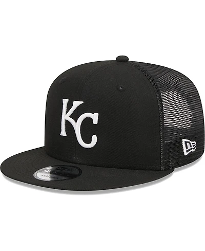 Men's New Era Black Kansas City Royals Trucker 9FIFTY Snapback Hat
