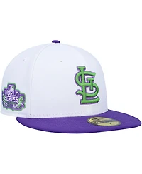 Men's New Era White St. Louis Cardinals 2011 World Series Side Patch 59FIFTY Fitted Hat