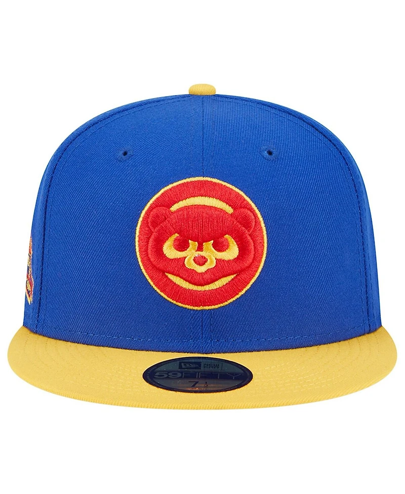 Men's New Era Royal, Yellow Chicago Cubs Empire 59FIFTY Fitted Hat