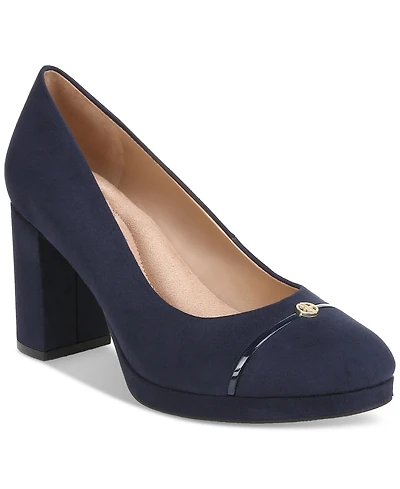 Giani Bernini Women's Alexiaa Memory Foam Round Toe Block Heel Pumps, Created for Macy's