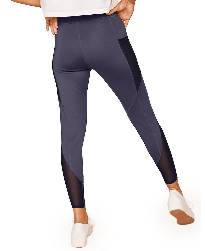 Adore Me Women's Ava Active Legging With Pockets And Mesh Details