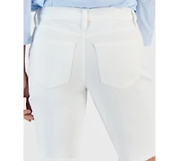 Style & Co Petite Raw-Edge Denim Bermuda Shorts, Created for Macy's