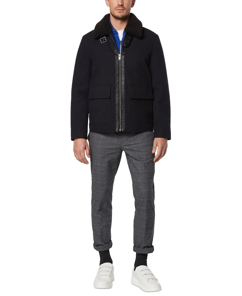 Marc New York Men's Hudson Melton Wool Aviator Jacket