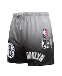 Men's Pro Standard Black, Gray Brooklyn Nets Ombre Mesh Shorts