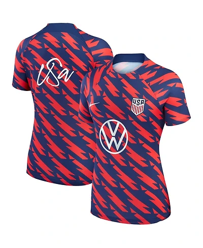 Women's Nike Red Usmnt 2023 Strike Drill Pre-Match Jersey