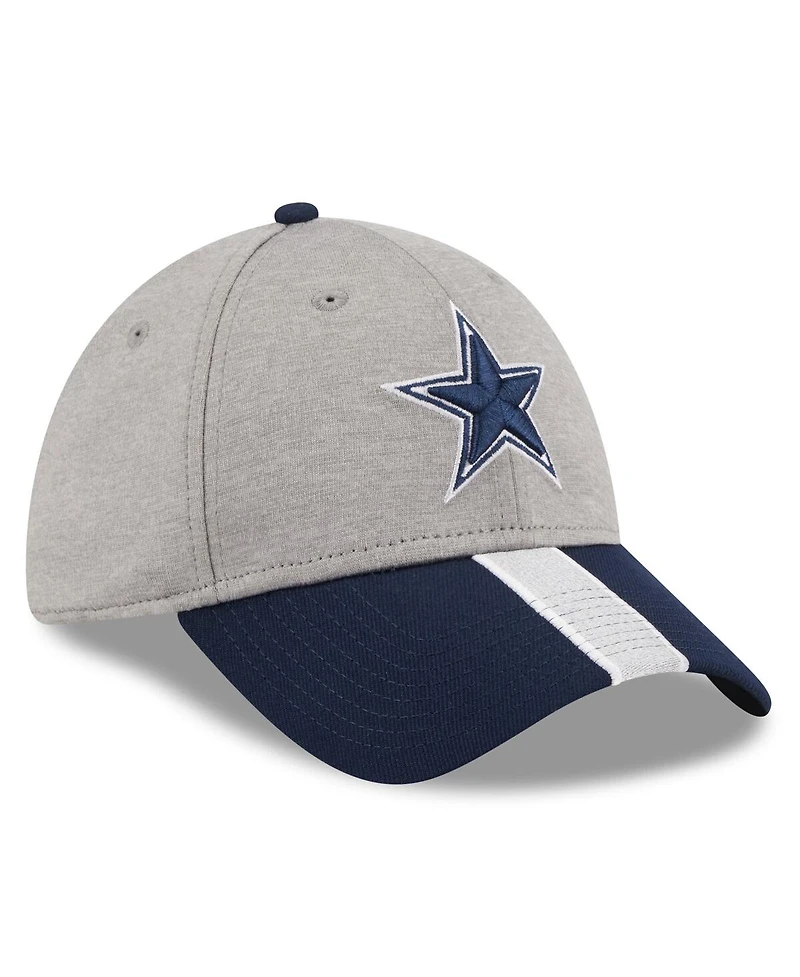 Men's New Era Heather Silver Dallas Cowboys Stripe 39THIRTY Flex Hat